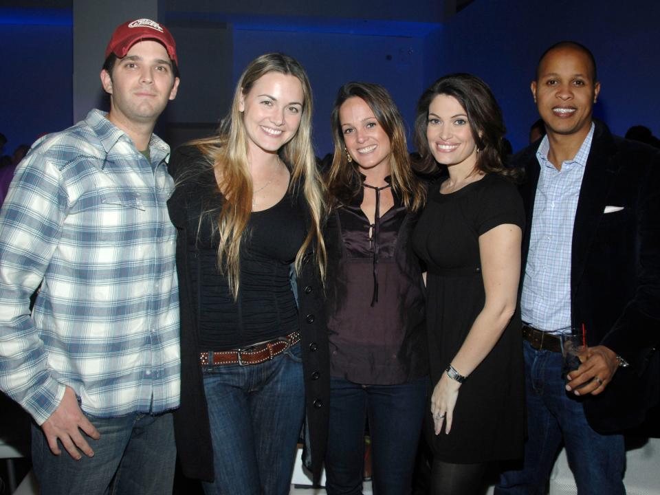 Donald Trump Jr. and Vanessa Trump (left) posed with Kimberly Guilfoyle (second from right) at an event in New York City in November 2007.