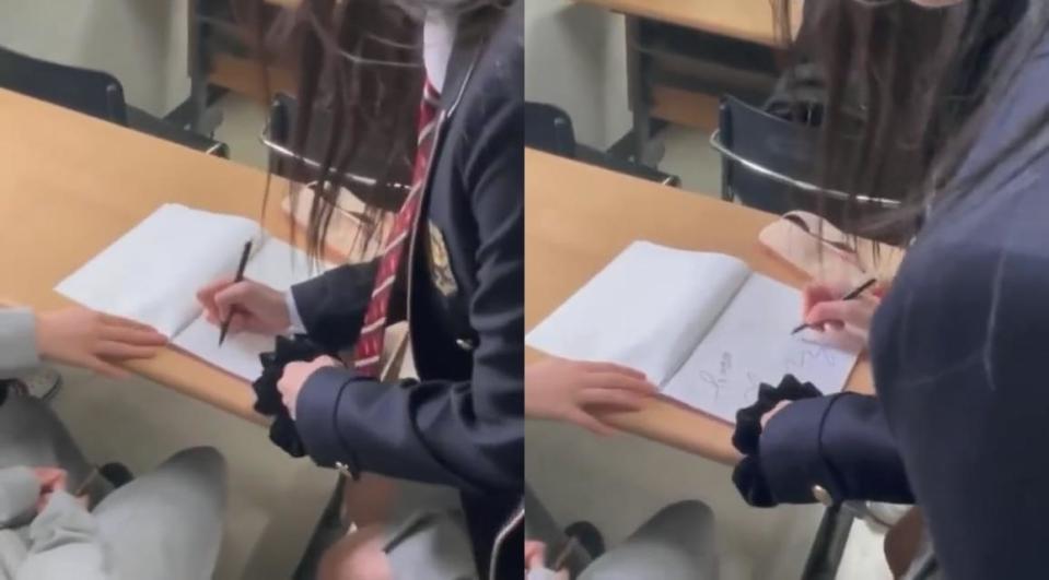 韓國網友爆料，稱李瑞在學校被包圍要求簽名，甚至遭網路性騷。（圖／翻攝自f9snf9推特）