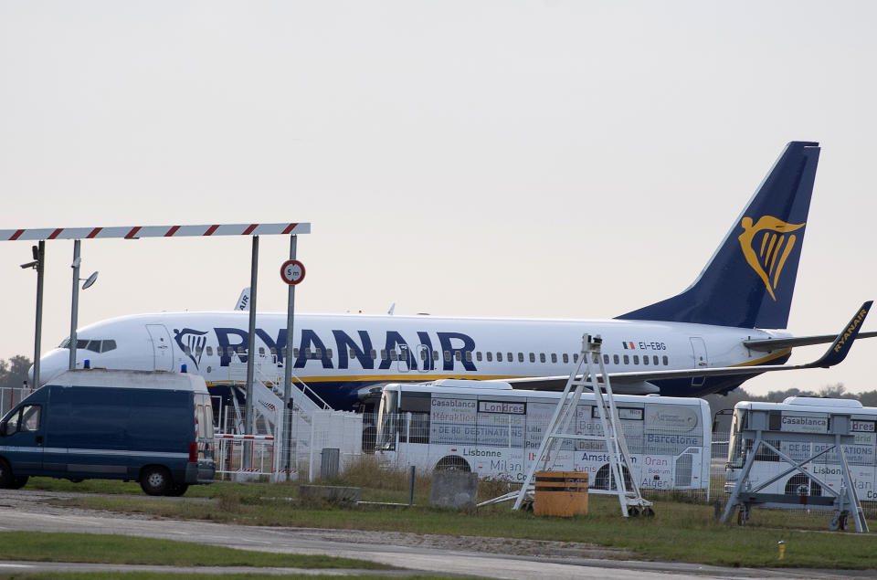 The UK government has banned all travel not deemed essential but Ryanair does not intend to cancel any flights. Photo: AP
