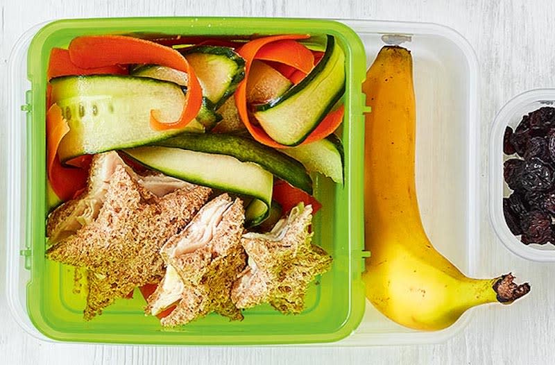 <p>Cutting sandwiches into shapes will make school lunches a little more appealing. We recommend checking out this <a rel="nofollow noopener" href="https://realfood.tesco.com/recipes/turkey-sandwich-stars.html" target="_blank" data-ylk="slk:Tesco;elm:context_link;itc:0;sec:content-canvas" class="link ">Tesco</a> recipe which will work well with raw veggies and fruit. </p>