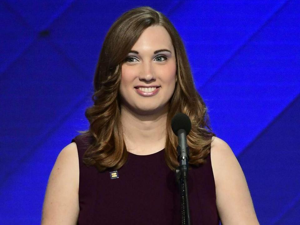 Sarah McBride bei einem Auftritt in Pennsylvania. (Bild: imago/ZUMA Press)