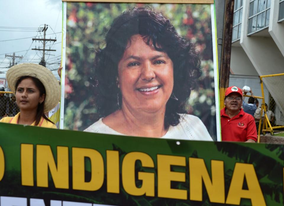 <p>Indigenous Honduran activist, Berta Cáceres, was most known for her successful campaign opposing a proposed dam on the Gualcargue River, which is considered sacred by the Lencas, the Indigenous tribe that Cáceres belonged to. She also cofounded the Council of Popular and Indigenous Organizations of Honduras, which advocates for indigenous communities in Honduras. Cáceres was assassinated in 2016; her death sparked worldwide outrage and brought much-needed attention to the high rate of deaths among environmental activists.</p>