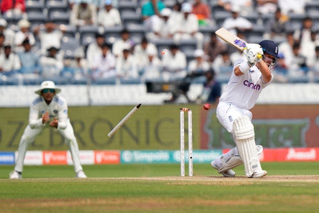 Ben Duckett is bowled