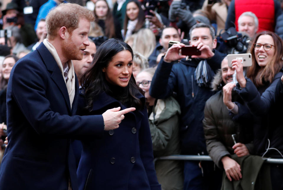 Los presentes luían fascinados con Meghan.