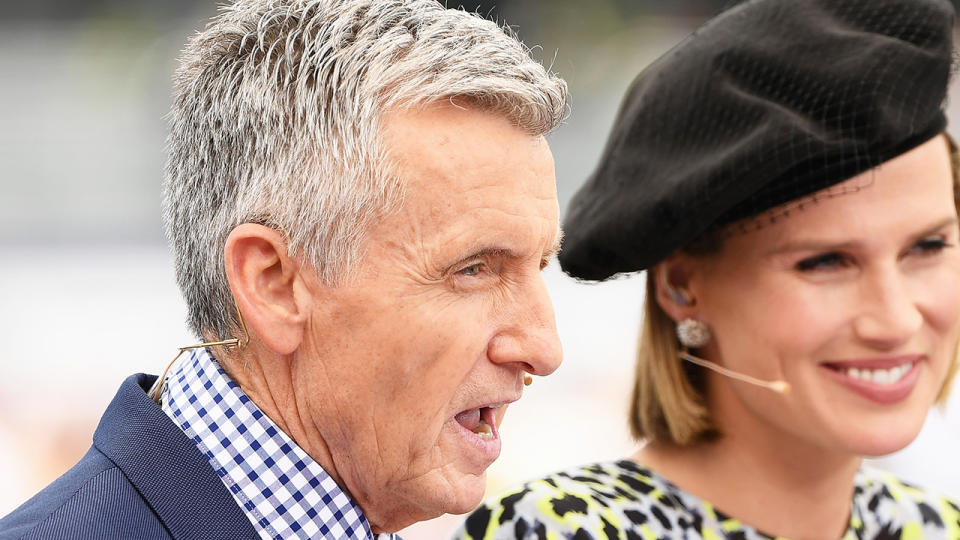 Channel 7 commentator and prominent horse racing figure Bruce McAvaney has spoken out about cruelty inflicted on retired racehorses, after an explosive report from the ABC. (Photo by Quinn Rooney/Getty Images)