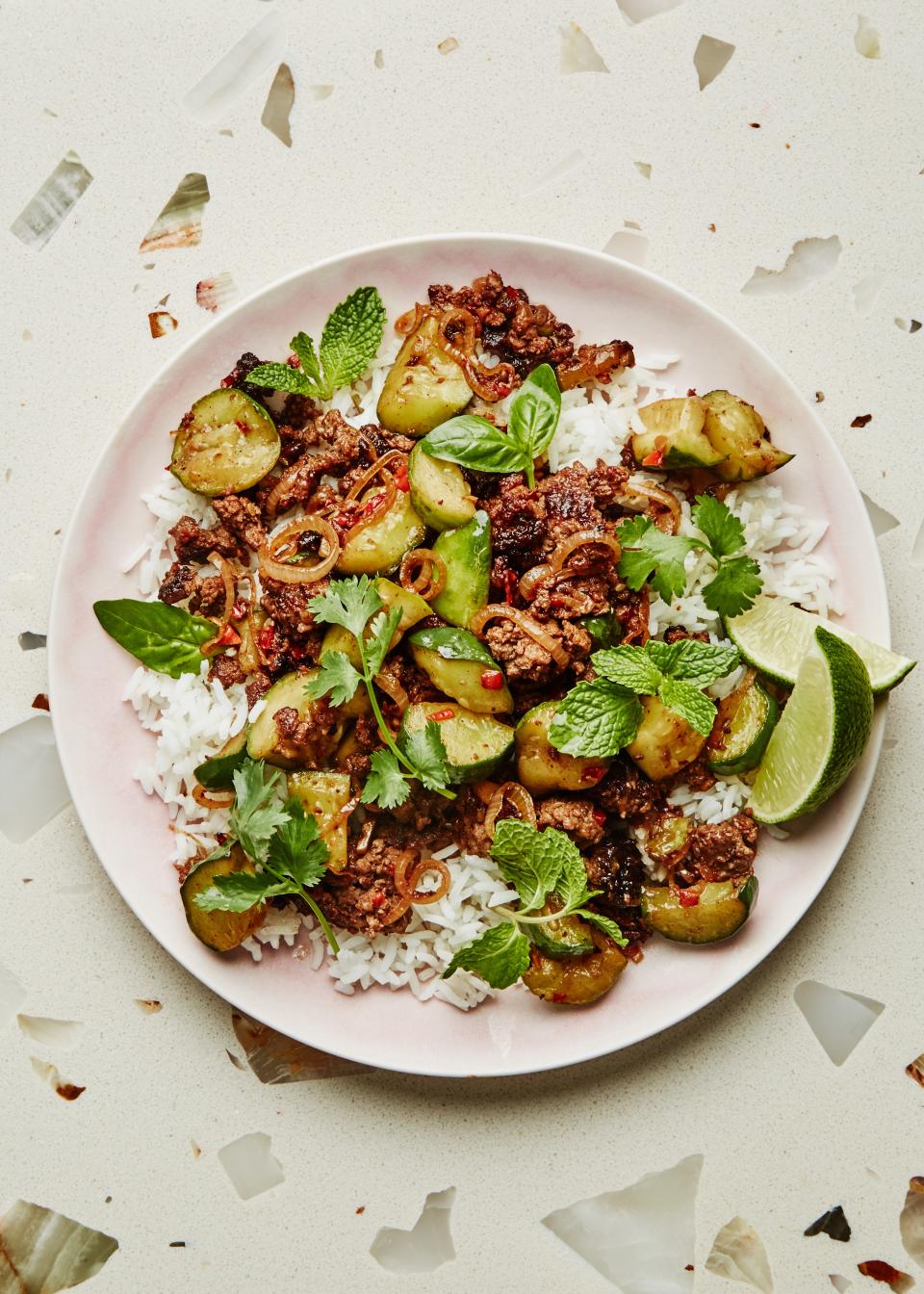 Spicy Beef and Cucumbers with Black Vinegar