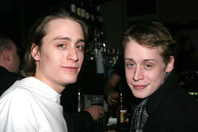 <p>Bruce Glikas/FilmMagic</p> Kieran Culkin and Macaulay Culkin in 2005