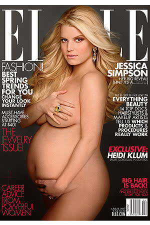 Pregnant Jessica Simpson Gets Nude for Elle, Reveals Baby's Sex