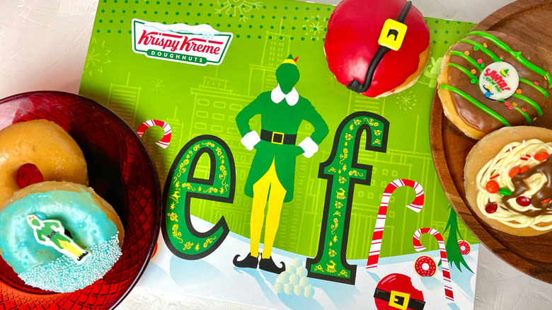 Krispy Kreme 'Elf' box and limited edition doughnuts