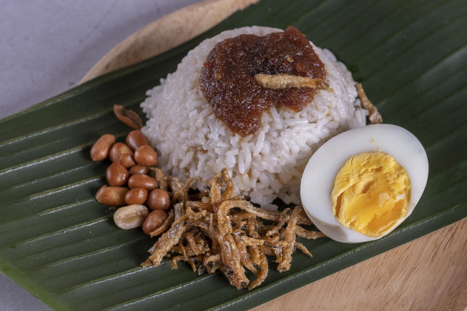 Malay food of Nasi Lemak