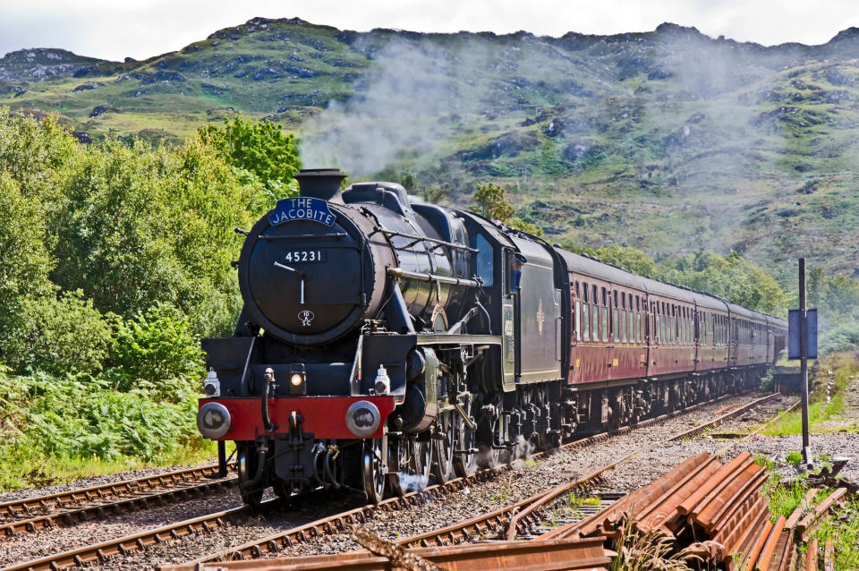 The Jacobite steam train runs between Mallaig and Fort William (Alamy/PA)