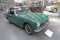 <p>The 'Frog-Eye' of 1958 evolved into this; the final iteration of the Sprite (the MkIV), before the Austin Healey marque was killed off altogether. This is one of the last Sprites, produced in 1971 and fitted with a 1275cc A-series engine; the shape would live on for another decade though, as the MG Midget.</p><p>Learn more about the museum: <a href="https://www.isleofmanmotormuseum.com/" rel="nofollow noopener" target="_blank" data-ylk="slk:www.isleofmanmotormuseum.com;elm:context_link;itc:0;sec:content-canvas" class="link "><strong><em>www.isleofmanmotormuseum.com</em></strong></a></p>