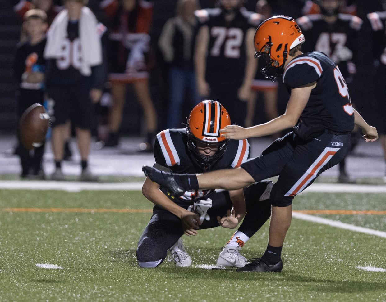 Hoover's Paul Koskovich, kicking a field goal vs. Jackson in Week 10, hit a game-winner Friday as time expired.