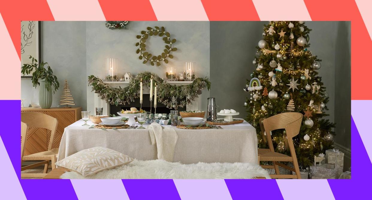 A John Lewis Christmas 2023 photograph depicting a festive dining scene. (John Lewis / Yahoo Life UK)