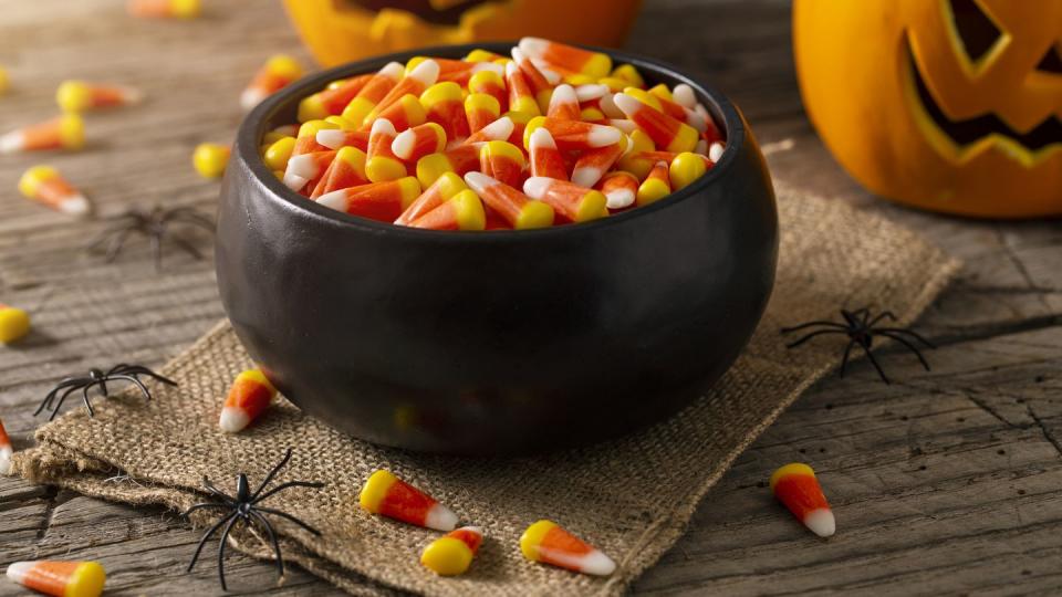 bowl of candy corn