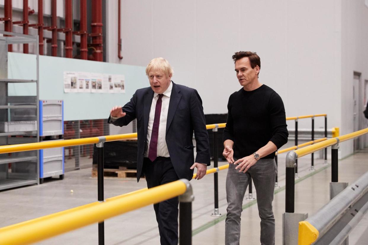 Boris Johnson and Matthew Moulding: Hut Group