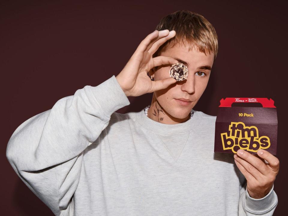 Justin Bieber Tim Horton's collab