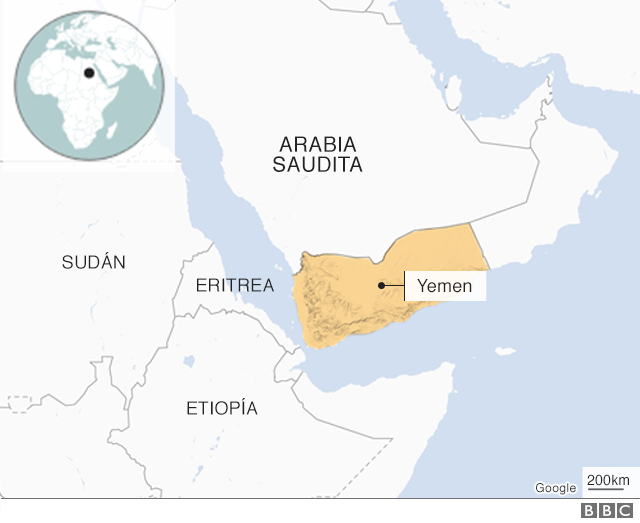 Mapa de Yemen