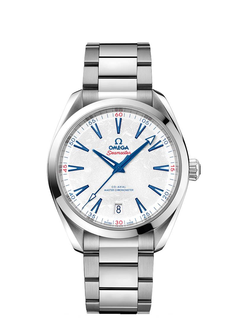 <p>Aqua Terra "Beijing 2022"</p><p><a class="link " href="https://www.omegawatches.com/en-gb/watch-omega-seamaster-aqua-terra-150m-co-axial-master-chronometer-41-mm-52210412104001" rel="nofollow noopener" target="_blank" data-ylk="slk:SHOP;elm:context_link;itc:0;sec:content-canvas">SHOP</a></p><p>To celebrate the Olympic Winter Games in Beijing, Omega has wasted no time in releasing this ice-cool version of its Seamaster Aqua Terra, with several unique details. </p><p>The dial is frost-patterned and white ceramic, the blue hands and indexes glow with Super-LumiNova and the caseback is stamped with the Beijing 2022 emblem. </p><p>It also comes in a special Games-themed box.</p><p>£5,280; <a href="https://www.omegawatches.com/en-gb/watch-omega-seamaster-aqua-terra-150m-co-axial-master-chronometer-41-mm-52210412104001" rel="nofollow noopener" target="_blank" data-ylk="slk:omegawatches.com;elm:context_link;itc:0;sec:content-canvas" class="link ">omegawatches.com </a><br><br></p>