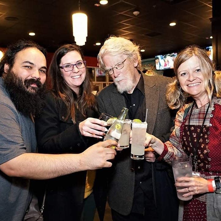 People pose for a photo at the eighth annual South Texas Underground Film Festival at Alamo Drafthouse in January 2020.