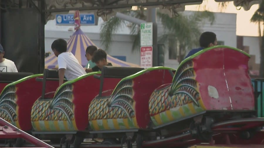 Attendees celebrating the Lunar New Year Festival in Monterey Park on Jan. 27, 2024. (KTLA)