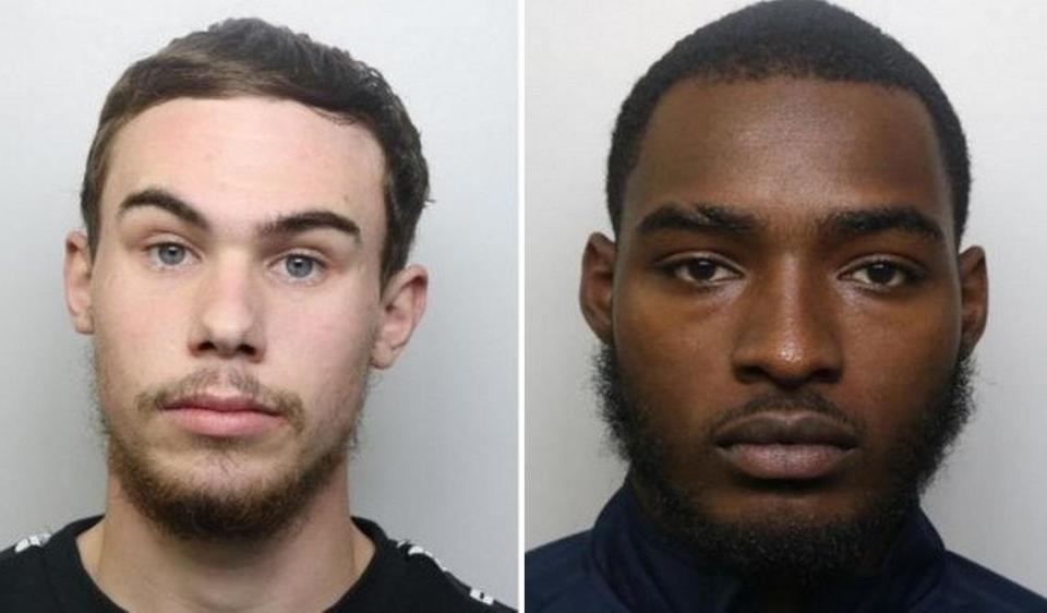 22歲的蘭寧（左）因謀殺罪被判終身監禁，19歲的卡米爾（右）沒有阻止而被判過失殺人罪，刑期6年6個月。（翻攝自英國運輸警察）