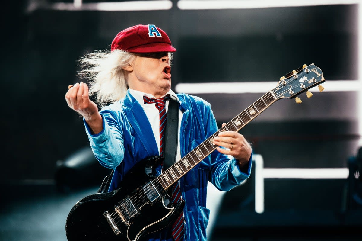 Angus Young now resembles a man held back in year 4 for 60 years straight  (Shutterstock)
