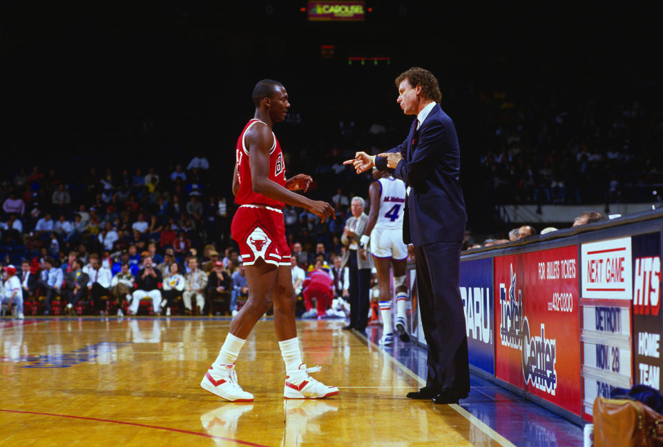 The Air Jordan summer 2020 rollout began with the April 4 European release of the Air Jordan I "Court Purple." (Photo by Focus on Sport/Getty Images)