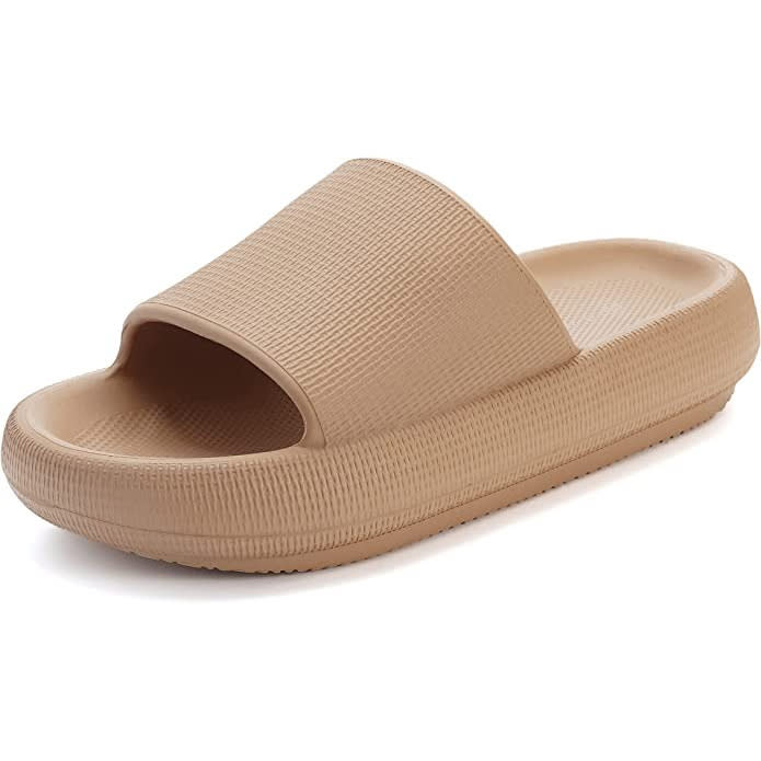 BRONAX Cloud Slides in beige color