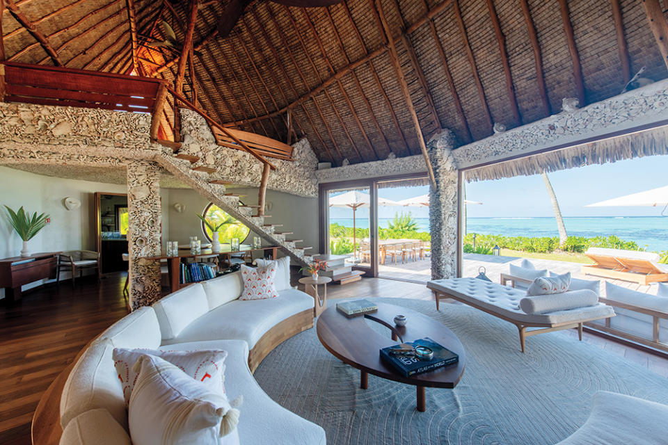 A lounge area at the Motu Nao Nao resort