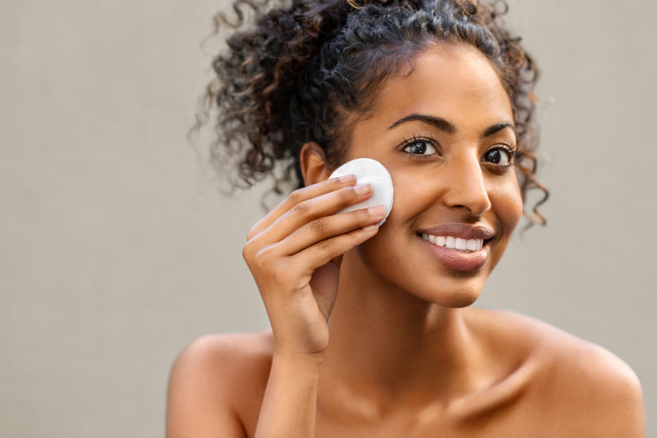 woman looking after her skin health