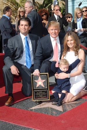 Donald Trump receiving a star on the Hollywood Walk of Fame, Los Angeles, America - 16 Jan 2007