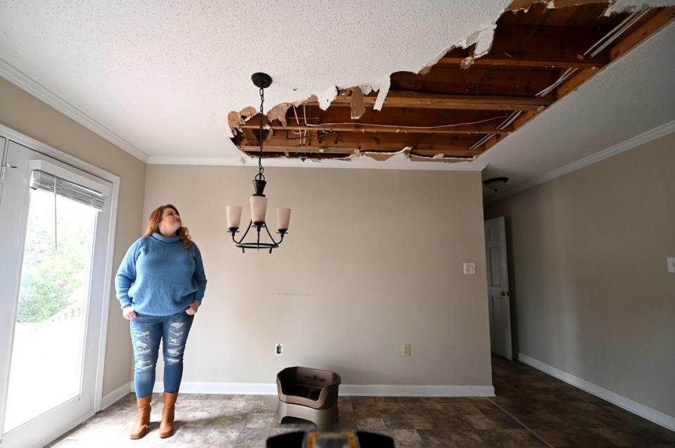 Tiffany Fitzgerald, a single mom with two kids rented a home in Charlotte, NC. Fitzgerald started reporting problems with the ceiling in the kitchen dining room.