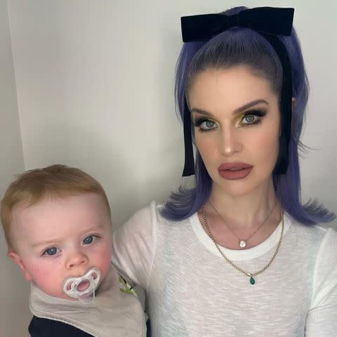 <p>Kelly Osbourne/ Instagram</p> Kelly Osbourne and her son take a photo together