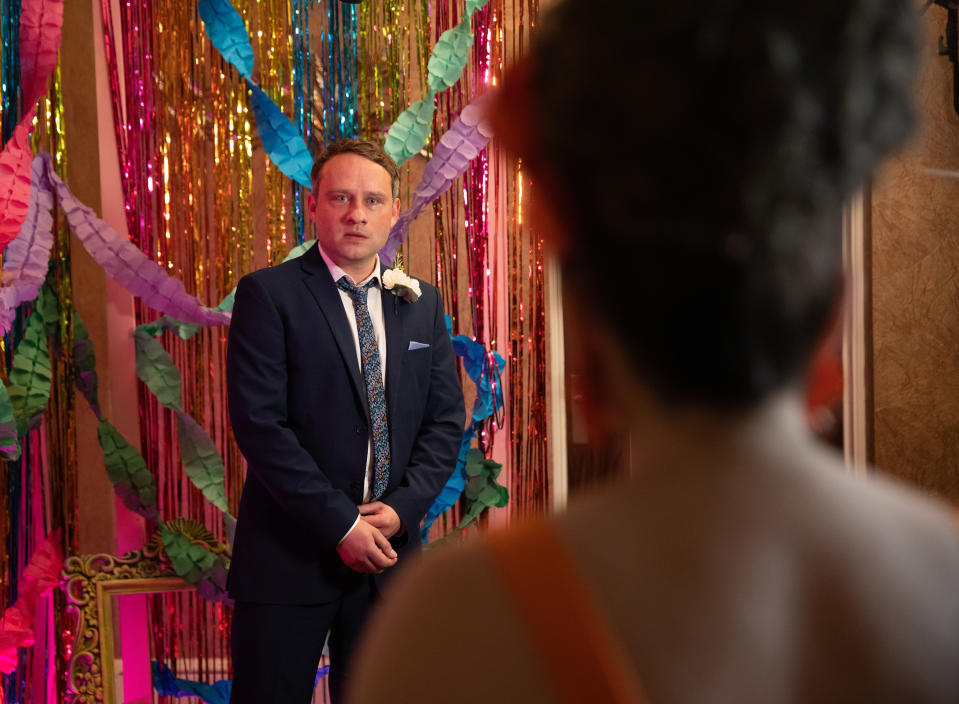 FROM ITV

STRICT EMBARGO - No Use Before Tuesday 23rd May 2023

Coronation Street - Ep 10967

Tuesday 30th May 2023

Paul Foreman [PETER ASH drags Gemma Winter [DOLLY-ROSE CAMPBELL] down up for a duet, as Billy Mayhew [DANIEL BROCKLEBANK] and Bernie Winter [JANE HAZLEGROVE] hit the dance floor, Paul is determined to grab happiness while he can.

Picture contact - David.crook@itv.com

Photographer - Danielle Baguley

This photograph is (C) ITV and can only be reproduced for editorial purposes directly in connection with the programme or event mentioned above, or ITV plc. This photograph must not be manipulated [excluding basic cropping] in a manner which alters the visual appearance of the person photographed deemed detrimental or inappropriate by ITV plc Picture Desk. This photograph must not be syndicated to any other company, publication or website, or permanently archived, without the express written permission of ITV Picture Desk. Full Terms and conditions are available on the website www.itv.com/presscentre/itvpictures/terms
