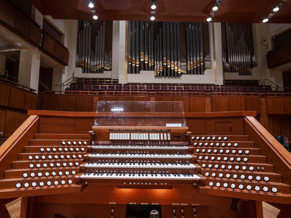 The pipe organ inside the Concert Hall at the Kennedy Center