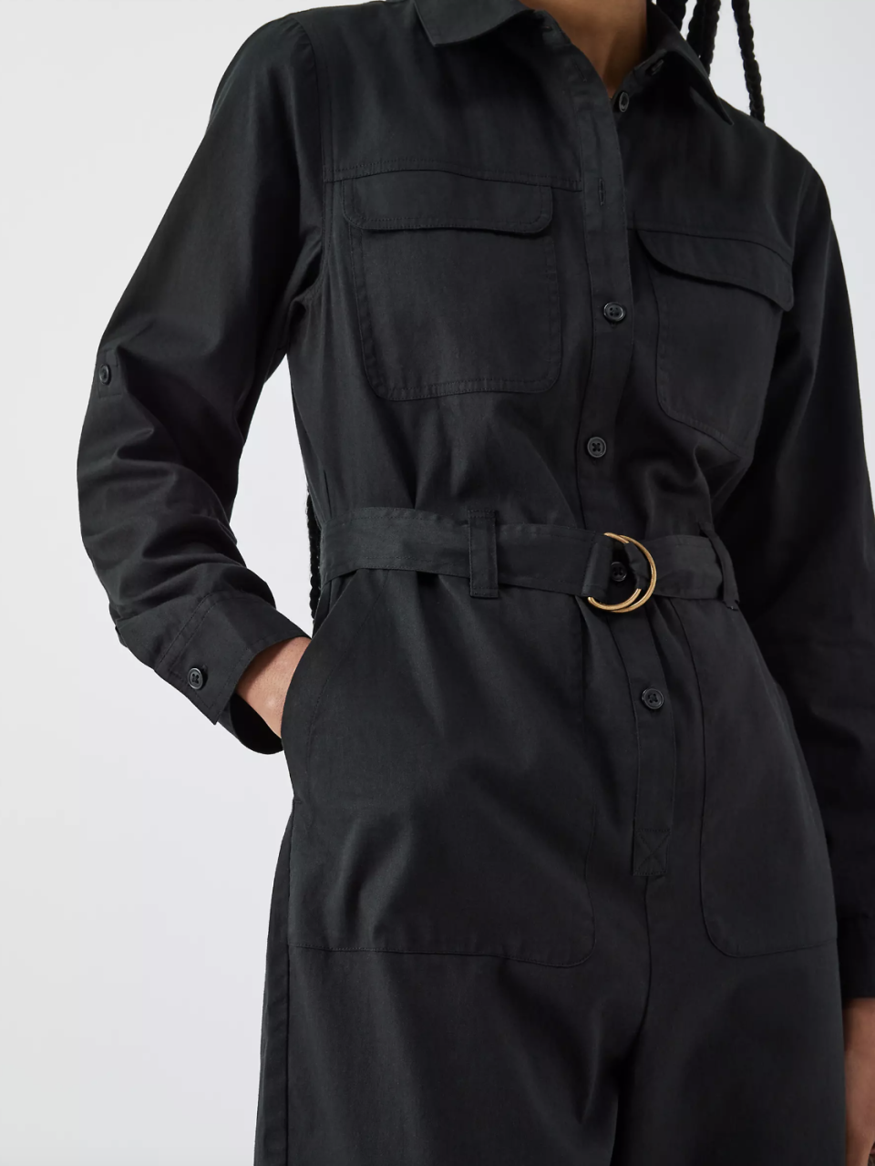 We love the tie waist, collared neckline, oversized pockets and button-down style. (John Lewis)