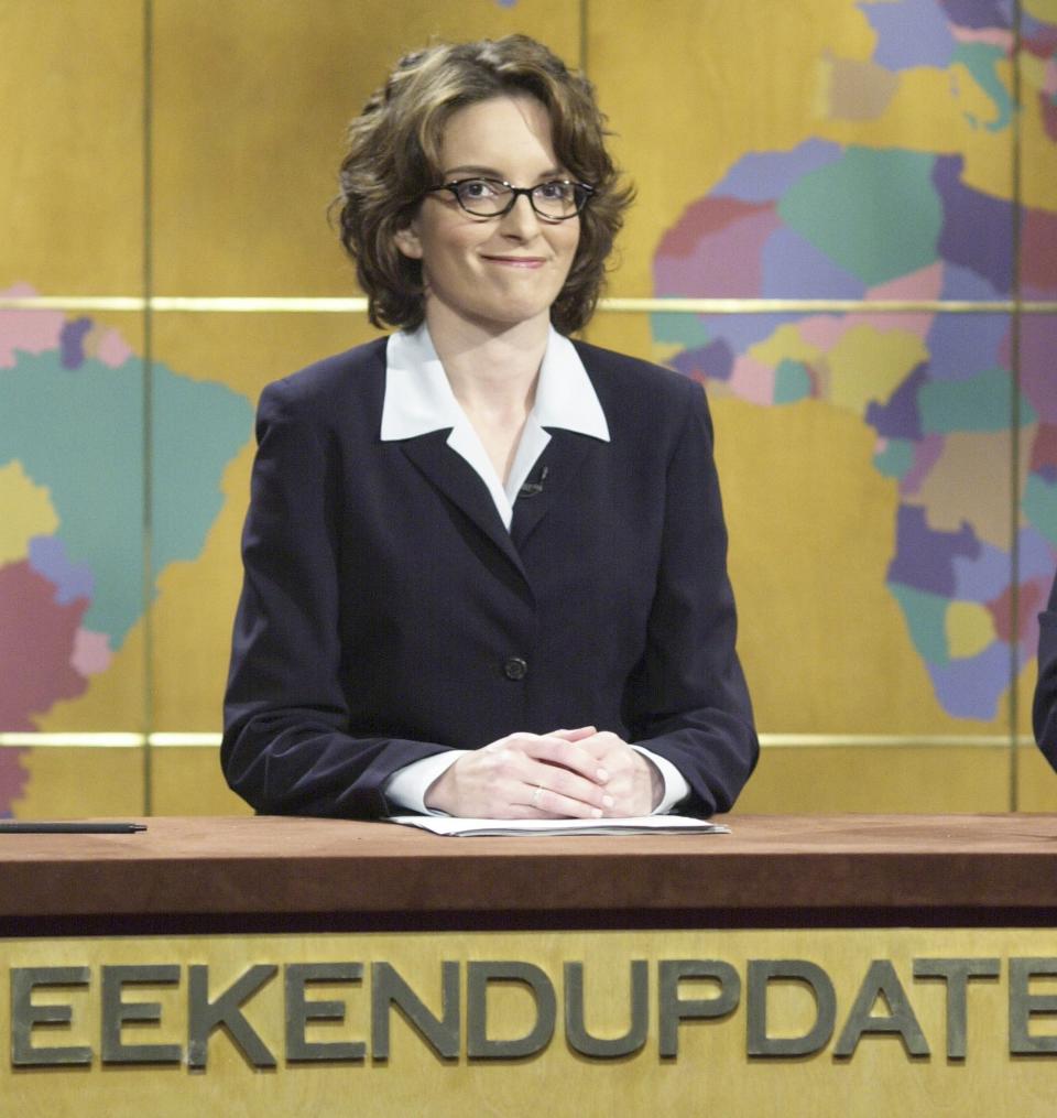 Tina Fey during "Weekend Update" on December 16, 2000