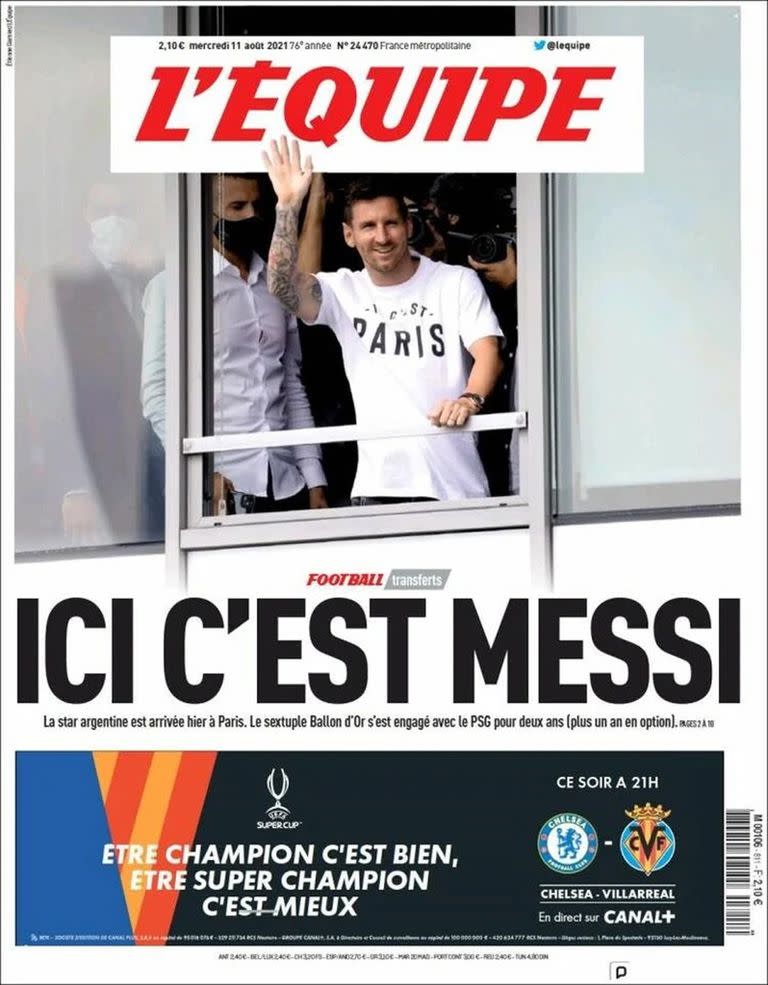 El crack en el aeropuerto Charles De Gaulle, entusiasmando a los hinchas de PSG: "Acá está Messi".