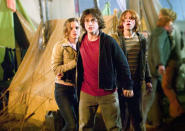 <p>Emma Watson as Hermione Granger, Daniel Radcliffe as Harry Potter and Rupert Grint as Ron Weasley in Warner Bros. Pictures' Harry Potter and the Goblet of Fire - 2005</p>