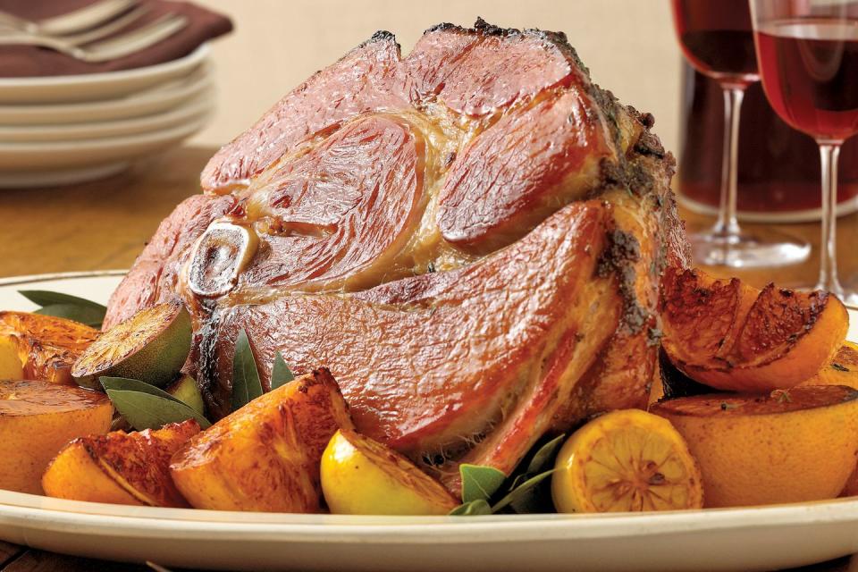 <p>Get a dose of Southern holiday cheer with this Christmas dinner menu of traditional southern staples.</p><p><strong>Main Course:</strong><br><a href="https://www.countryliving.com/food-drinks/recipes/a1841/maple-orange-glazed-ham-3961/" rel="nofollow noopener" target="_blank" data-ylk="slk:Maple-Orange Glazed Ham;elm:context_link;itc:0;sec:content-canvas" class="link ">Maple-Orange Glazed Ham</a></p><p><strong>Side Dishes:</strong><br><a href="https://www.countryliving.com/food-drinks/recipes/a1112/potato-clover-dinner-rolls-3218/" rel="nofollow noopener" target="_blank" data-ylk="slk:Potato Clover Rolls;elm:context_link;itc:0;sec:content-canvas" class="link ">Potato Clover Rolls</a></p><p><a href="https://www.countryliving.com/food-drinks/recipes/a5868/green-bean-casserole-fried-shallots-recipe-clx1114/" rel="nofollow noopener" target="_blank" data-ylk="slk:Green Bean Casserole with Fried Shallots;elm:context_link;itc:0;sec:content-canvas" class="link ">Green Bean Casserole with Fried Shallots</a> </p><p><a href="https://www.countryliving.com/food-drinks/recipes/a3073/pimento-cheese-potato-gratin-recipe/" rel="nofollow noopener" target="_blank" data-ylk="slk:Pimento-Cheese Gratin;elm:context_link;itc:0;sec:content-canvas" class="link ">Pimento-Cheese Gratin</a></p><p><strong>Dessert:</strong><br><a href="https://www.countryliving.com/food-drinks/recipes/a1203/chocolate-bourbon-pecan-pie-3310/" rel="nofollow noopener" target="_blank" data-ylk="slk:Chocolate Bourbon Pecan Pie;elm:context_link;itc:0;sec:content-canvas" class="link ">Chocolate Bourbon Pecan Pie</a></p><p><strong>Drink:</strong><br><a href="https://www.countryliving.com/food-drinks/recipes/a3061/low-country-pousse-rapiere-recipe/" rel="nofollow noopener" target="_blank" data-ylk="slk:Low Country Pousse-Rapiere;elm:context_link;itc:0;sec:content-canvas" class="link ">Low Country Pousse-Rapiere</a> </p>