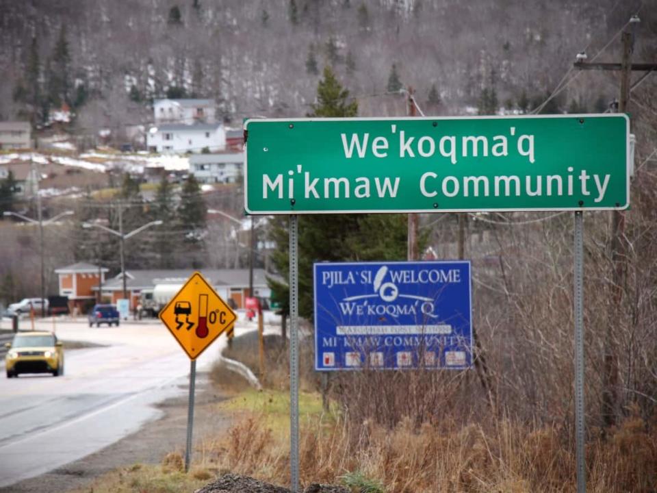 Nova Scotia RCMP are investigating gunshots and a break-in involving stolen ammunition in We'koqma'q First Nation and the nearby community of Whycocomagh. (Tom Ayers/CBC - image credit)