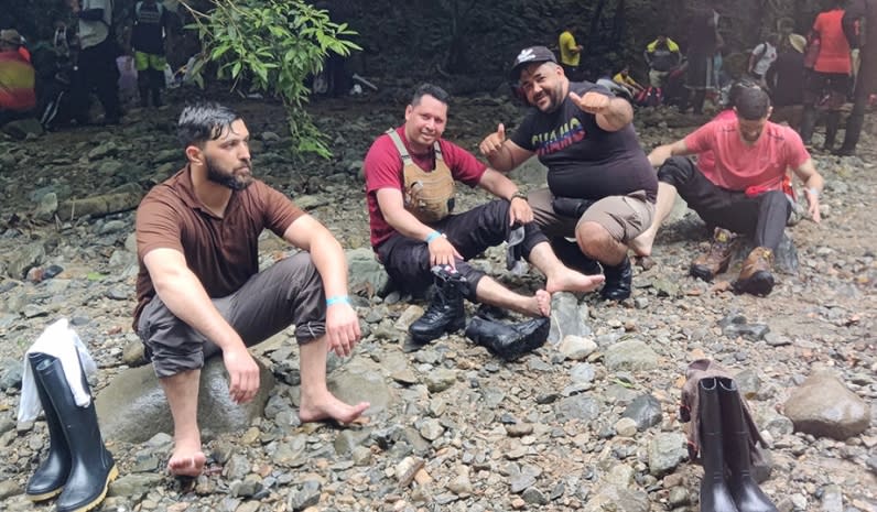 Abdul Wasi Safi, a former Afghan special forces lieutenant (left), joined a caravan of migrants and traveled from Brazil to the U.S. border last summer.