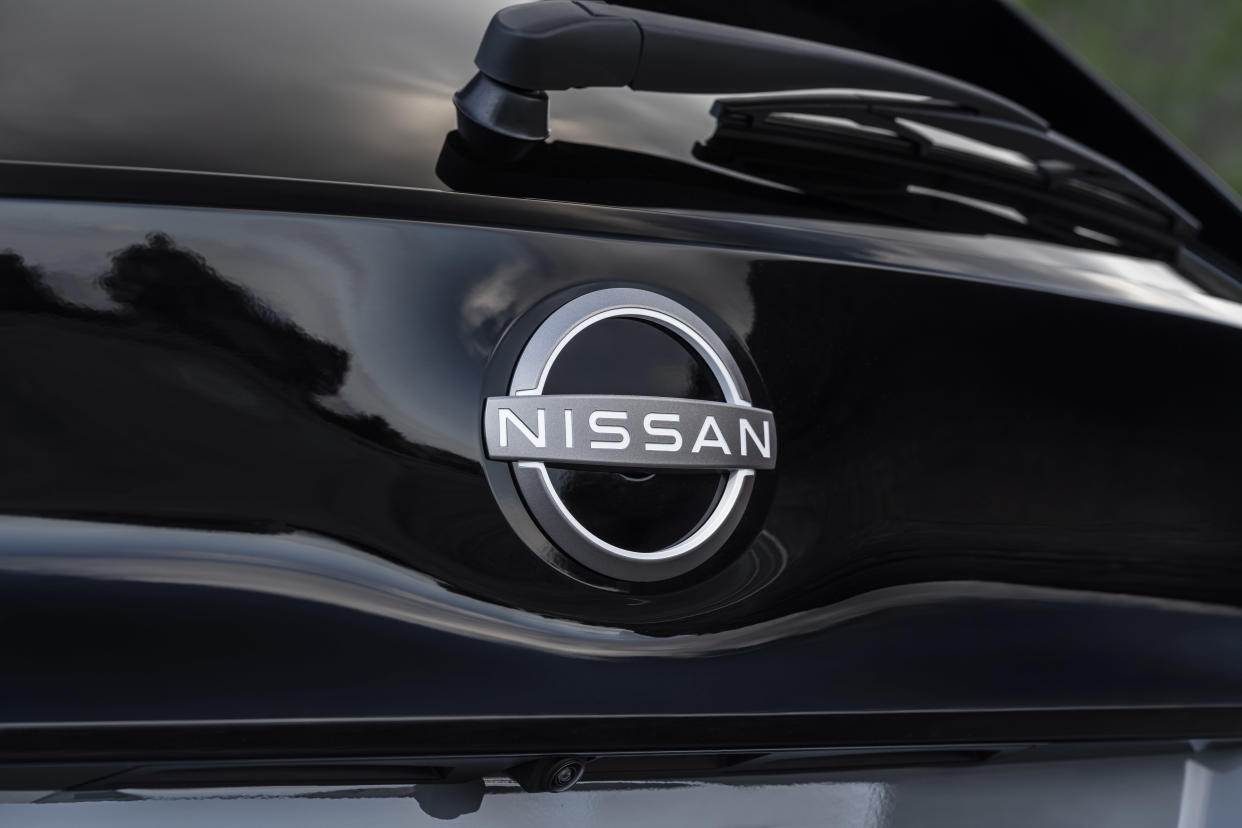 The updated Leaf gets Nissan’s new logo. (Nissan)