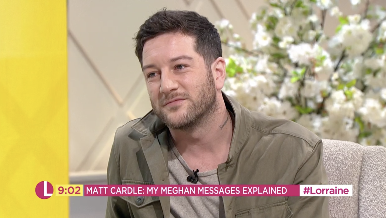 Matt Cardle appeared on Lorraine to clear up the speculation surrounding his private messages with Meghan Markle (ITV)