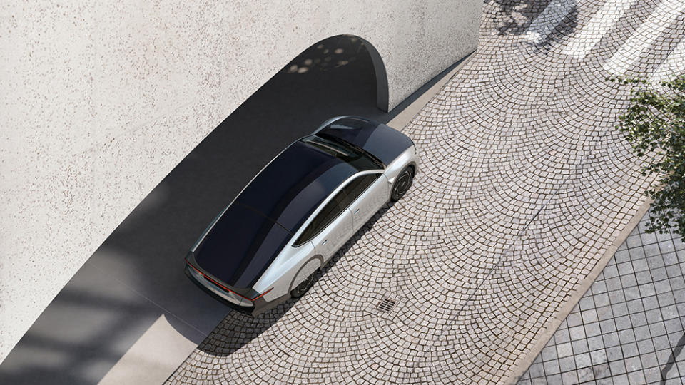 The Lightyear 0 solar-powered EV from above