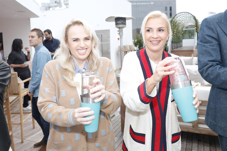 LOS ANGELES, CALIFORNIA - JUNE 15: (L-R) Rebel Wilson, Fluid Co-Founder, and Ramona Agruma attend the Fluid Launch Party and Mixology Hosted by Casamigos at Funke on June 15, 2023 in Los Angeles, California. (Photo by Stefanie Keenan/Getty Images for Casamigos)