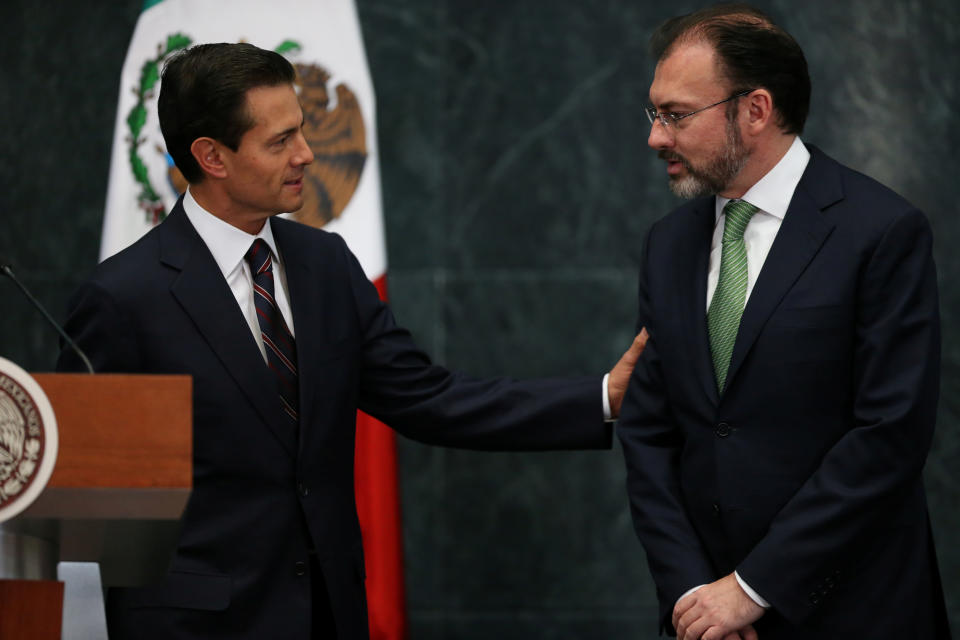 Enrique Pena Nieto Luis Videgaray Mexico Trump foreign minister