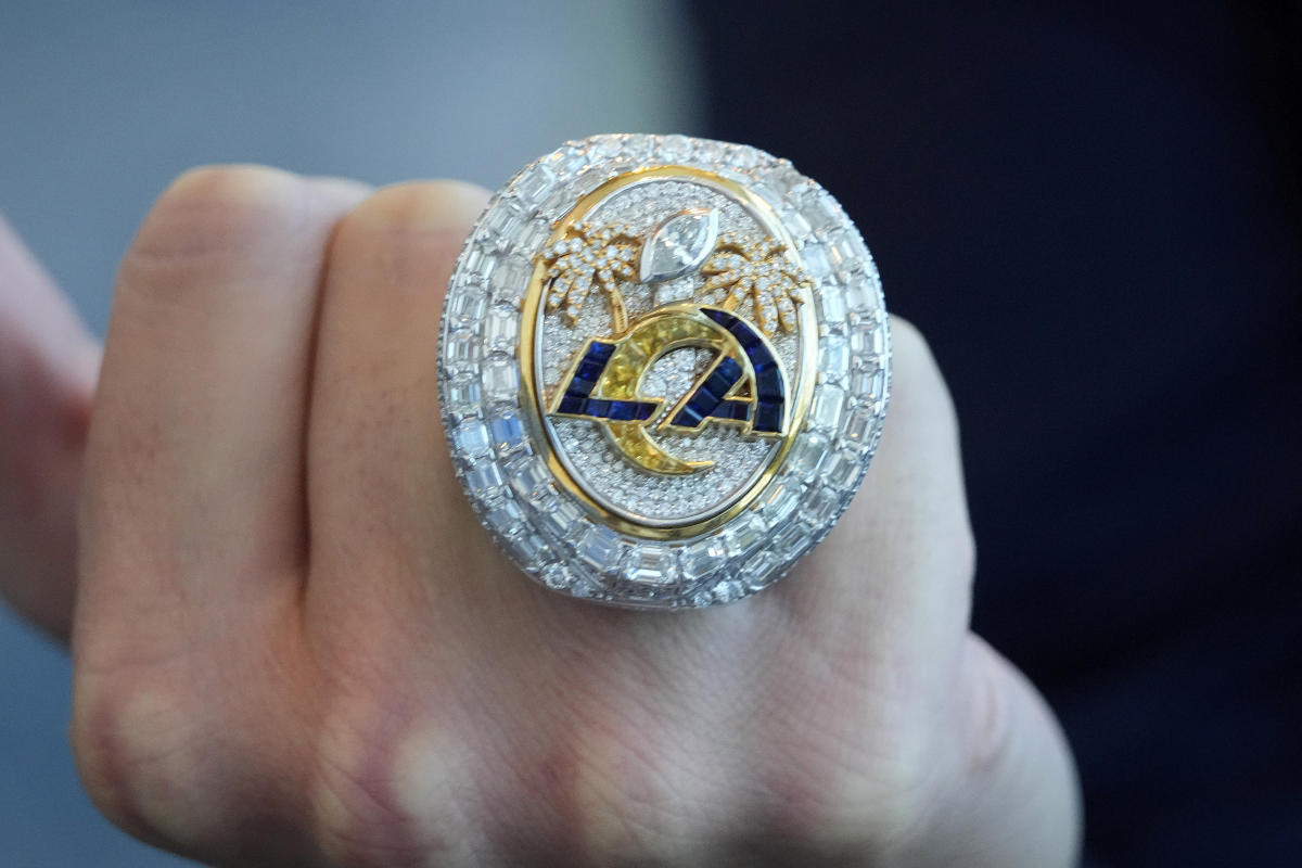 Rams Super Bowl rings Champions receive massive SoFi Stadiumstyle