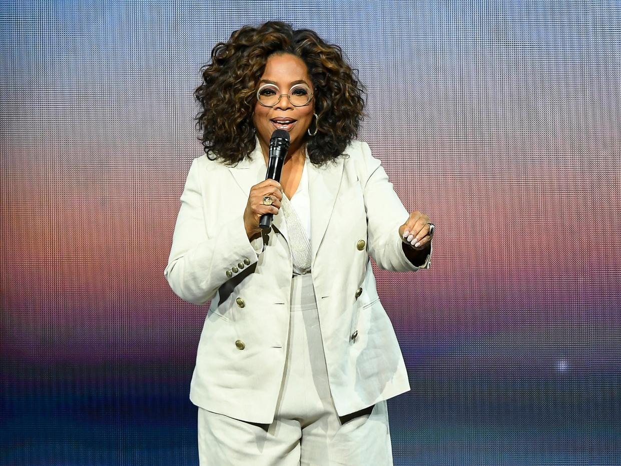 Oprah Winfrey gives a talk on 22 February 2020 in San Francisco, California (Steve Jennings/Getty Images)